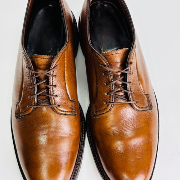 Vtg Florsheim Imperial Pebbled Brown Leather Plain Toe Shoes 8 C main image 11